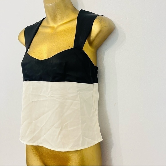 Cider Black & Cream Color Block Tank Top XS | Old Money Minimal Chic Style - Picture 5 of 7